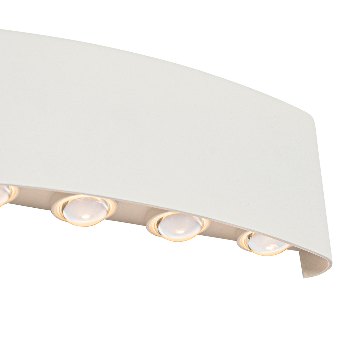 Lámpara de pared exterior blanca con LED de 10 luces IP54 - Silly