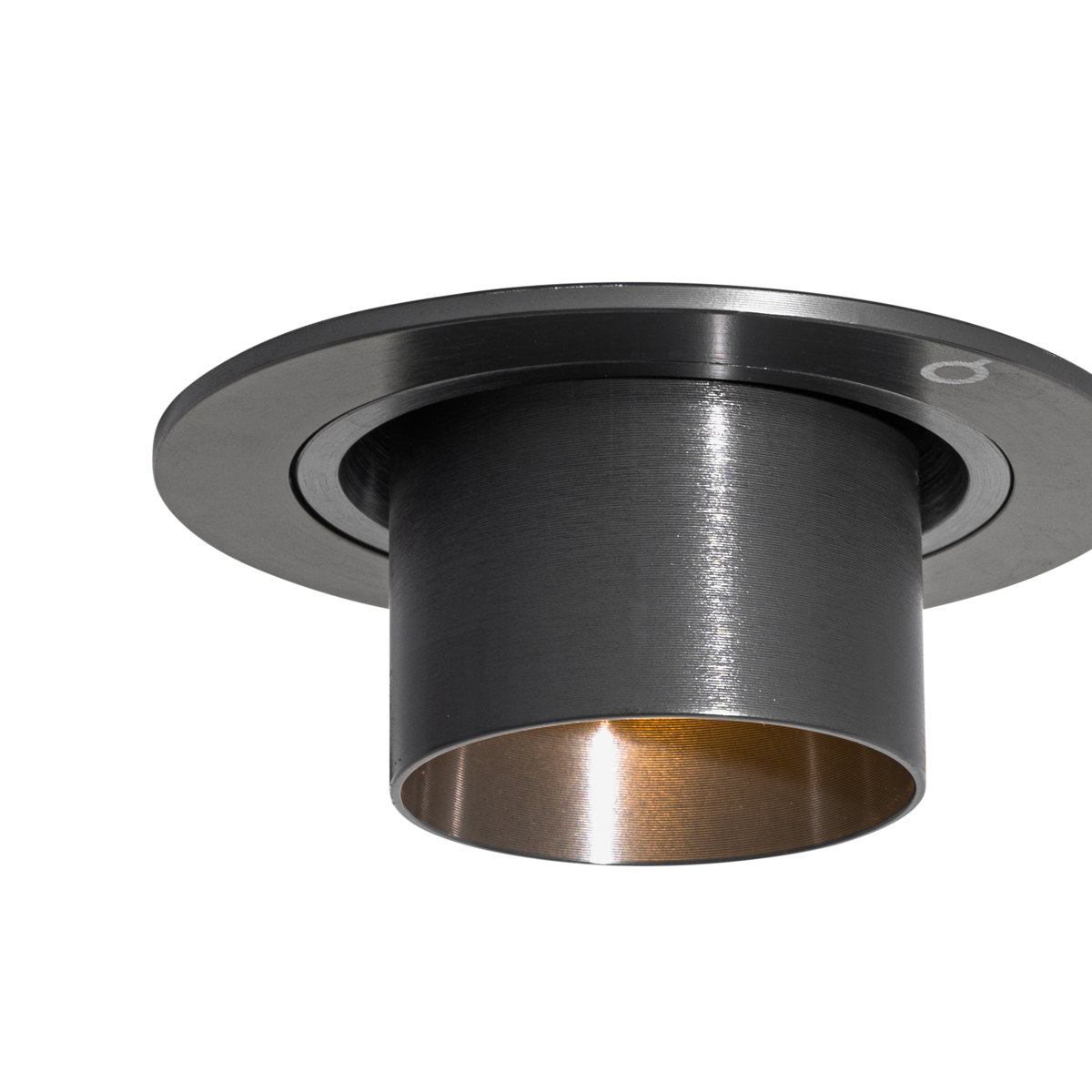 Set mit 6 Einbaustrahlern Gunmetal GU10 35mm Rund Kippbar - Installa