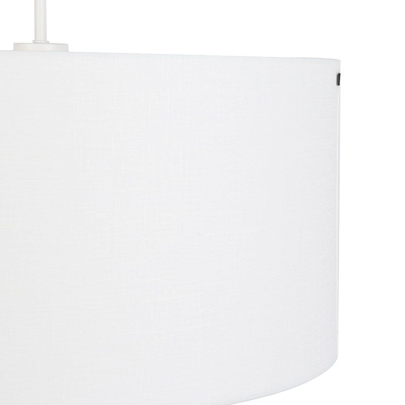 Modern Pendant Light White with White Shade 50 cm - Combi 1
