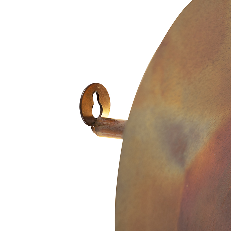 Oriental round wall lamp rust brown - Pianeta
