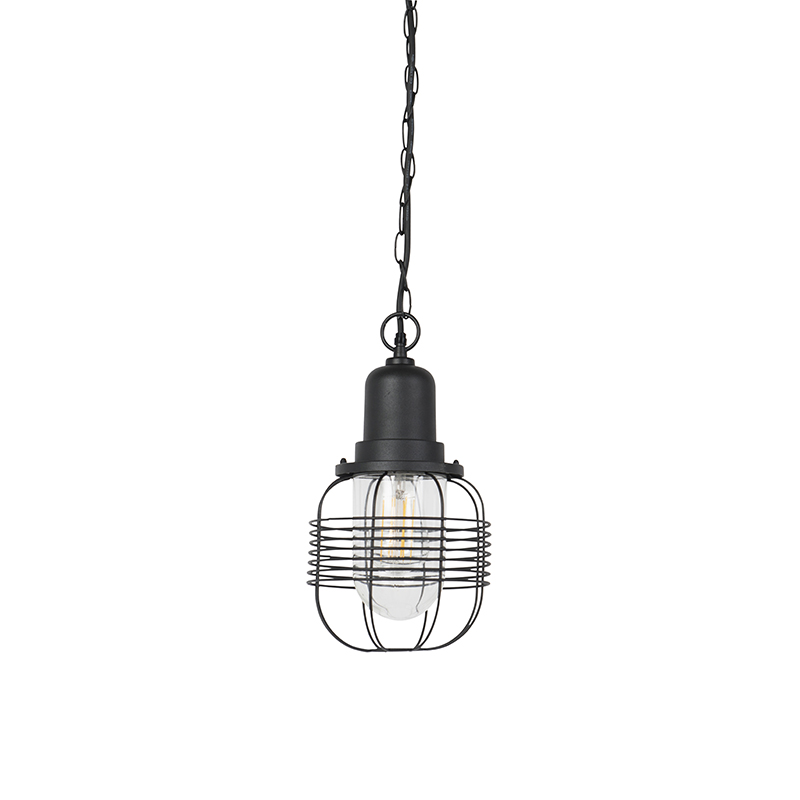 Rustic Outdoor Hanging Lamp Black IP44 - Guardado