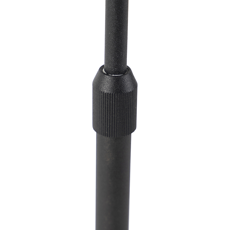 Table Lamp Black with Linen Lampshade Black 35 cm Adjustable - Parte