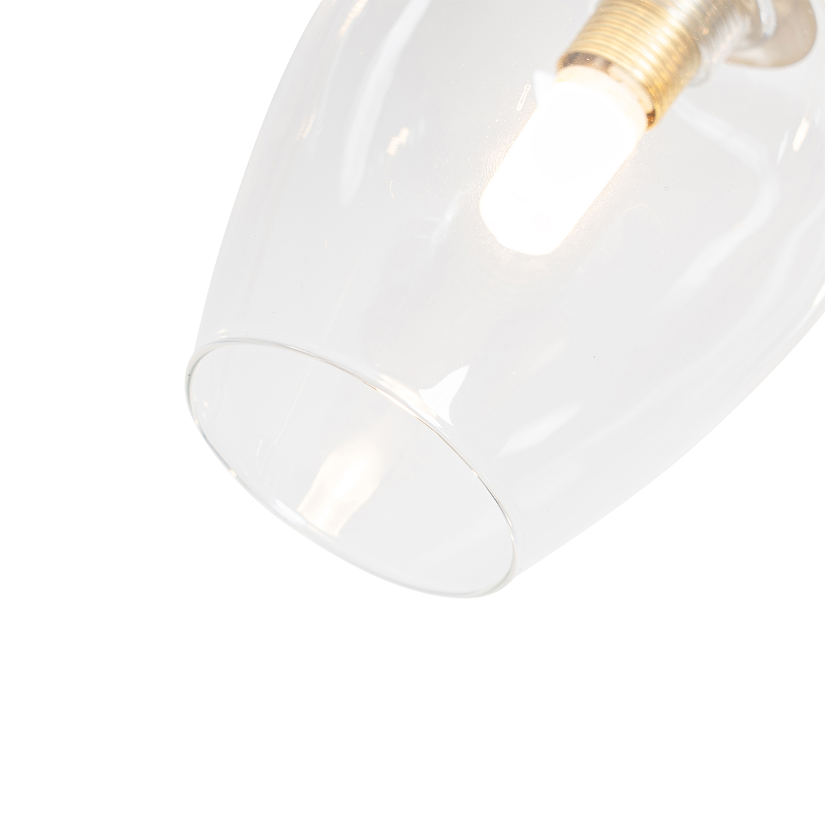 Plafón clásico dorado con cristal 3 luces - Elien