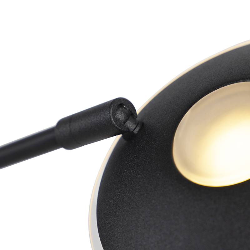 Modern Floor Lamp Black Incl. LED with Reading Arm - Ibiza