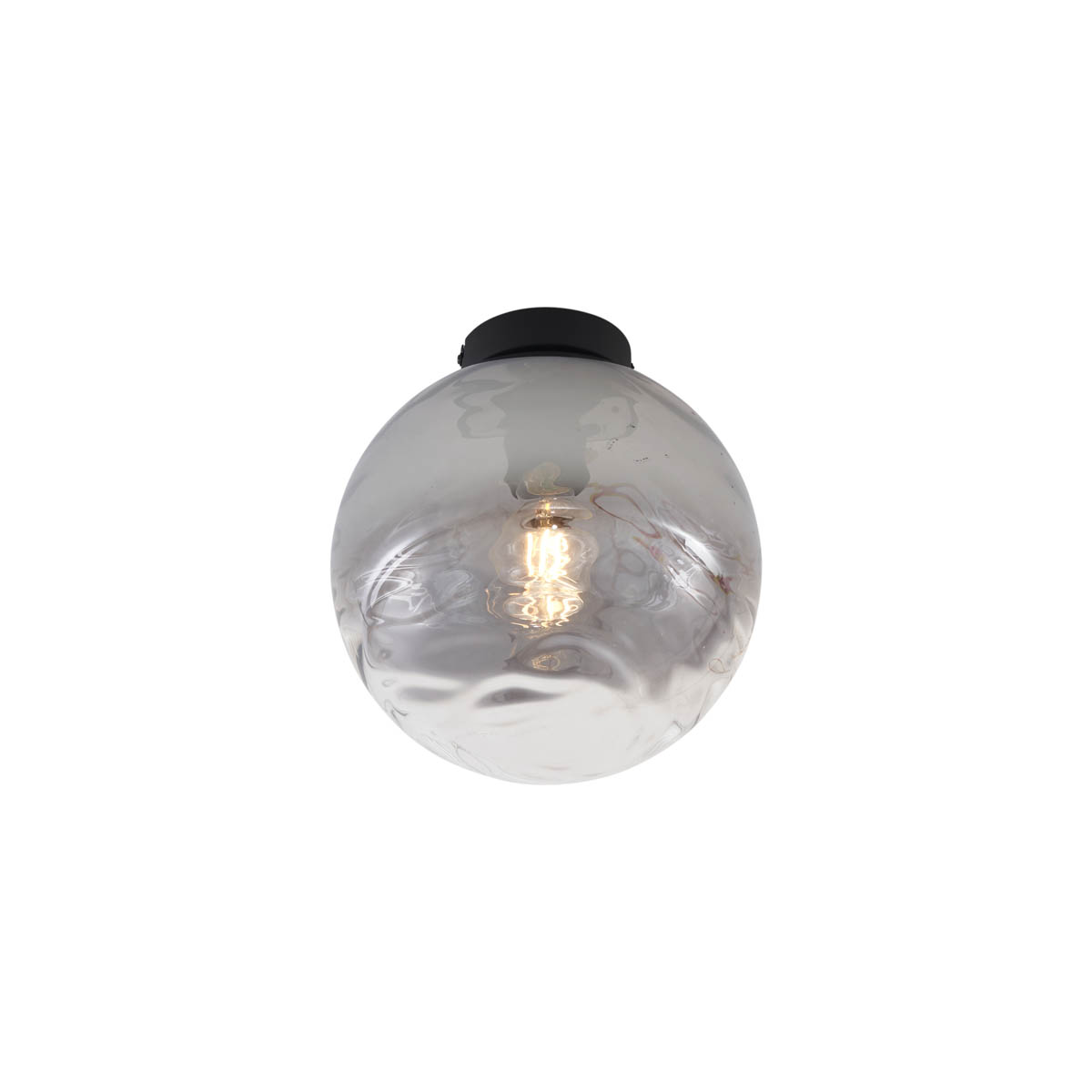 Lámpara de techo de diseño negro con cristal ahumado degradado - Pillon