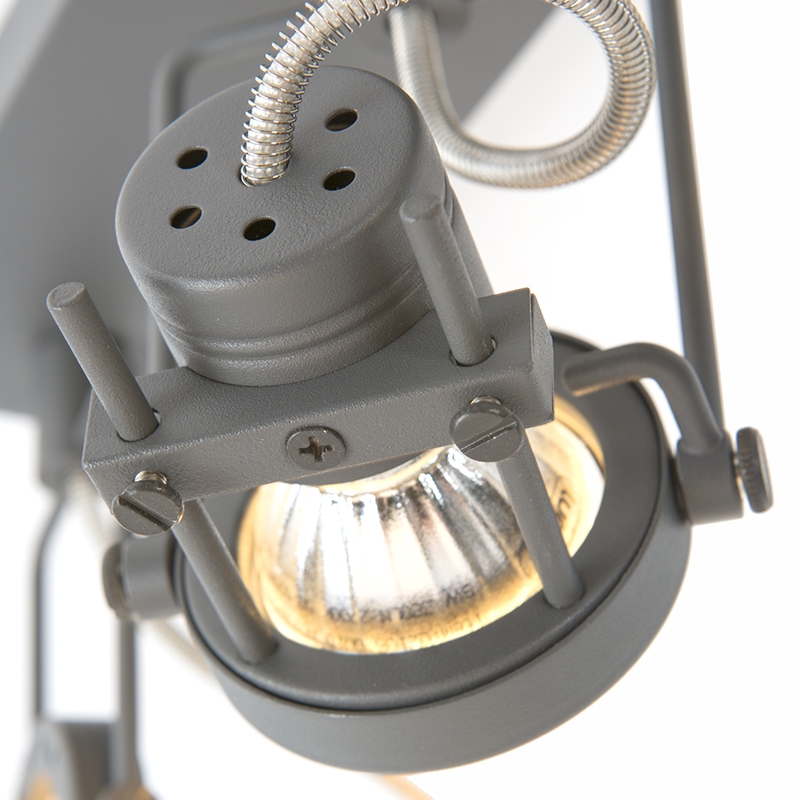Foco industrial antracita 3 luces giratorio e inclinable - Suplux