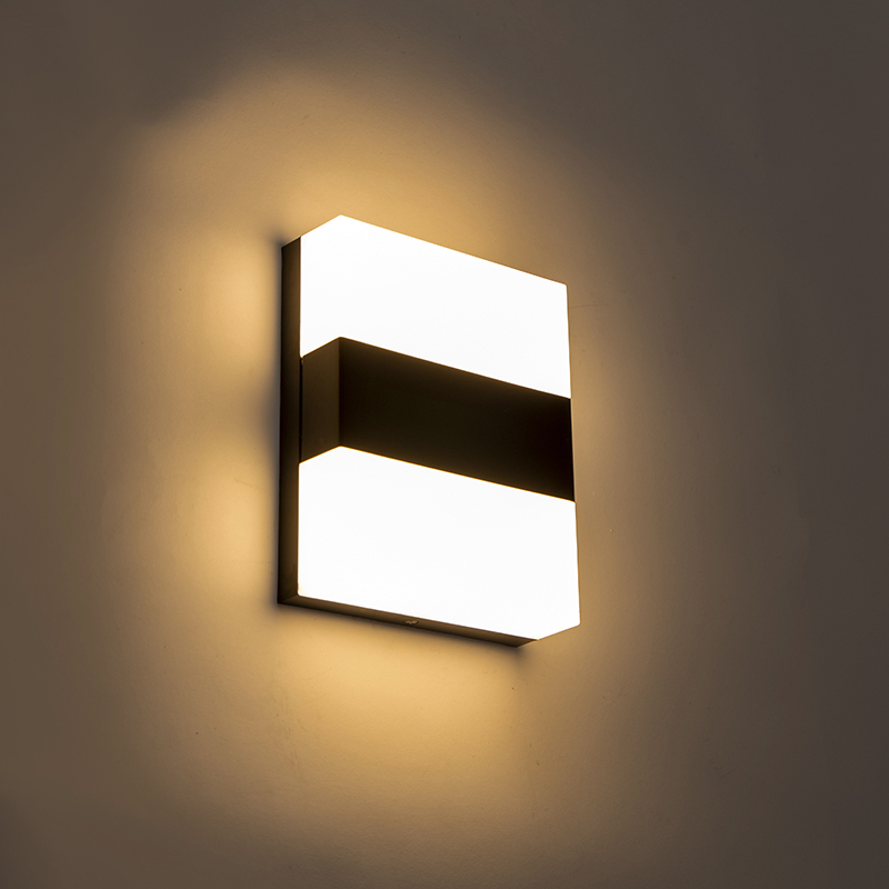 Modern Black Outdoor Wall Light IP44 Incl. LED - Dualy