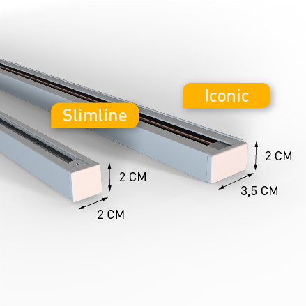 Sistema de iluminación de riel moderno con 3 luces colgantes beige y blanco monofásico - Slimline Keno