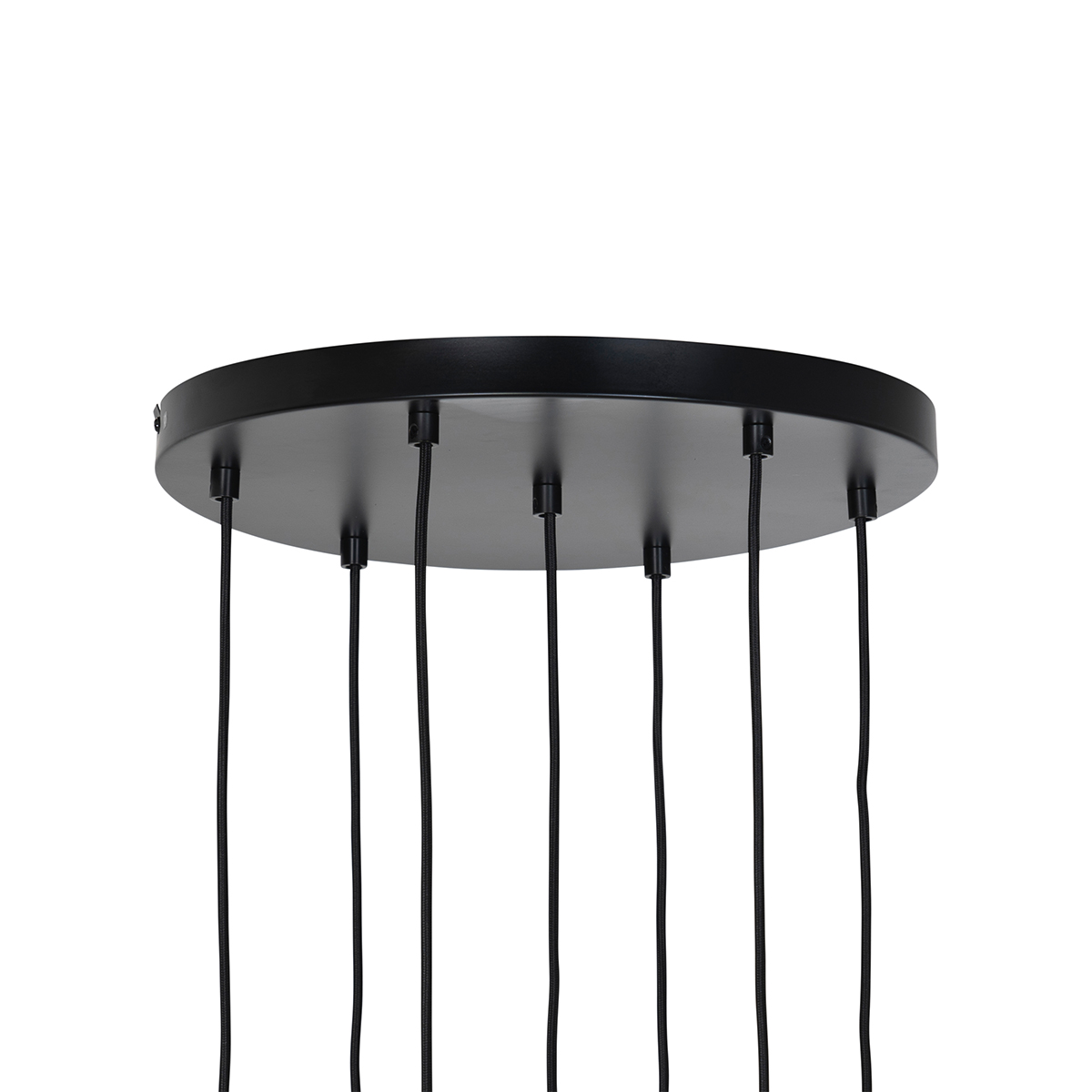 Smart Pendant Lamp Black with Smoke Glass 7-Lights Incl. 7 Wifi ST64 - Laura
