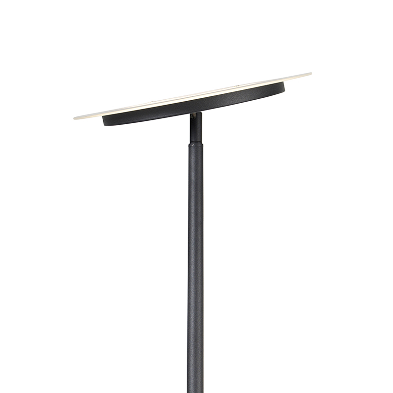 Lampada da terra moderna nera LED braccio lettura - CHALA