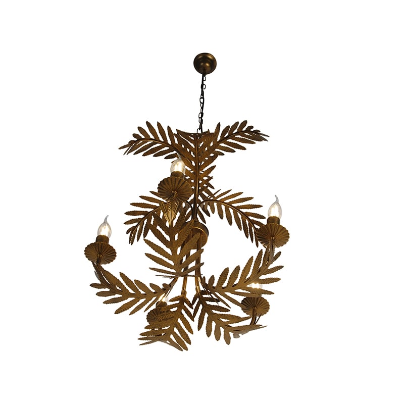 Vintage chandelier gold 5-light - Botanica
