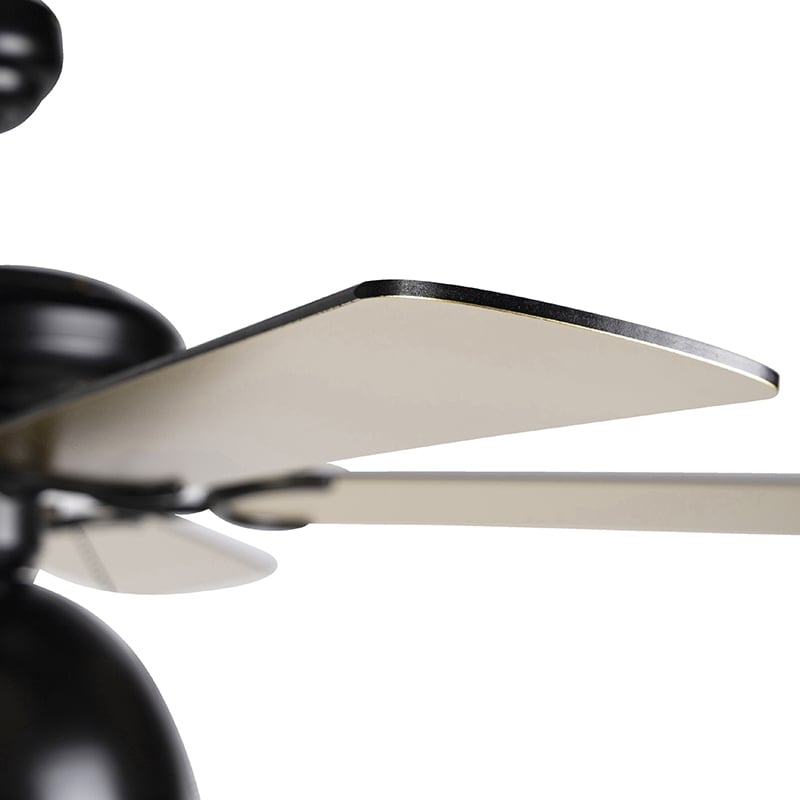 Ventilador de techo negro con beige de 130 cm con cordón - Mistral Magna