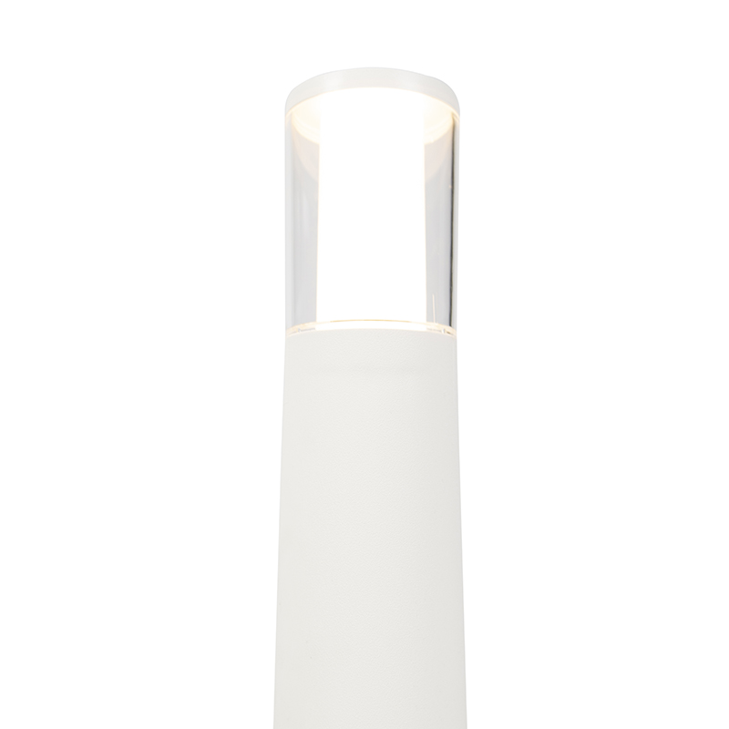 Mât d'extérieur moderne blanc 40 cm IP55 avec GU10 dimmable en 3 étapes - Carlo