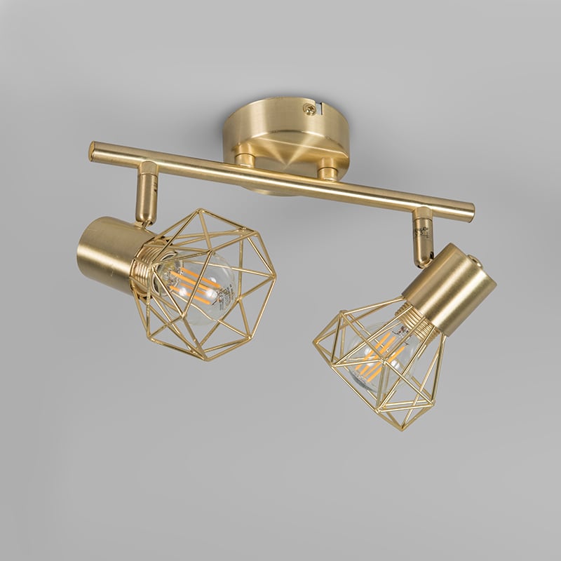Art Deco Adjustable Spotlight Brass - Mosh 2