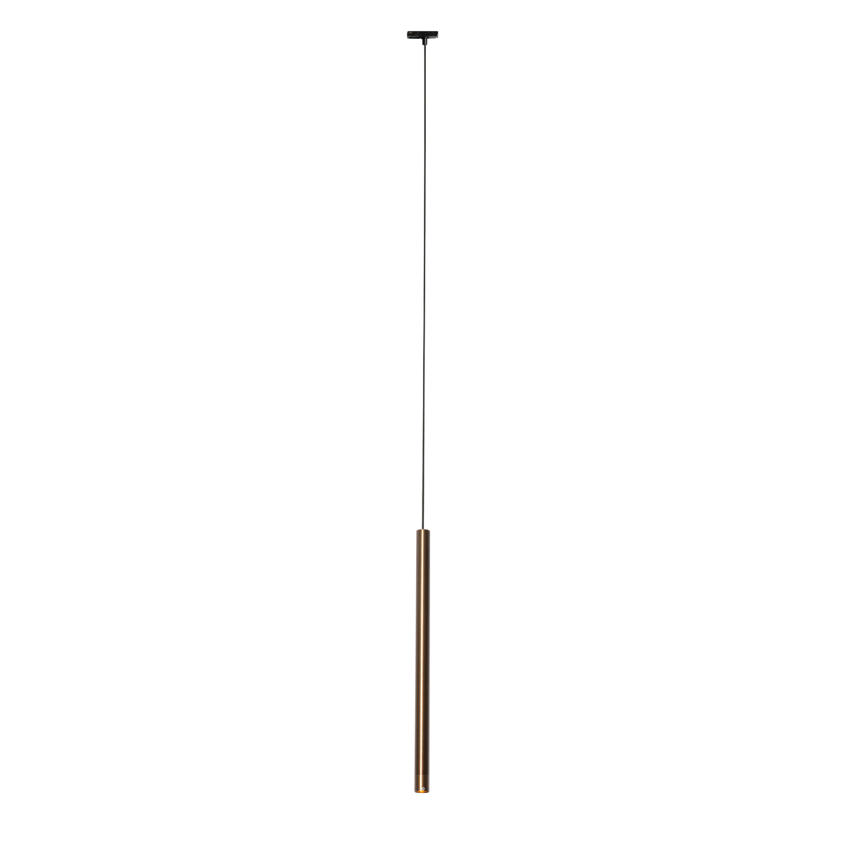 Modern Track Lighting System with 5 Pendant Lights Dark Bronze 1-Phase - Iconic Frini