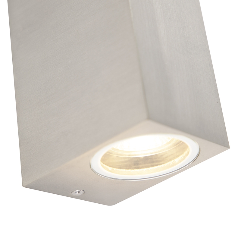 Applique da parete moderna in alluminio a 2 luci IP44 - Baleno