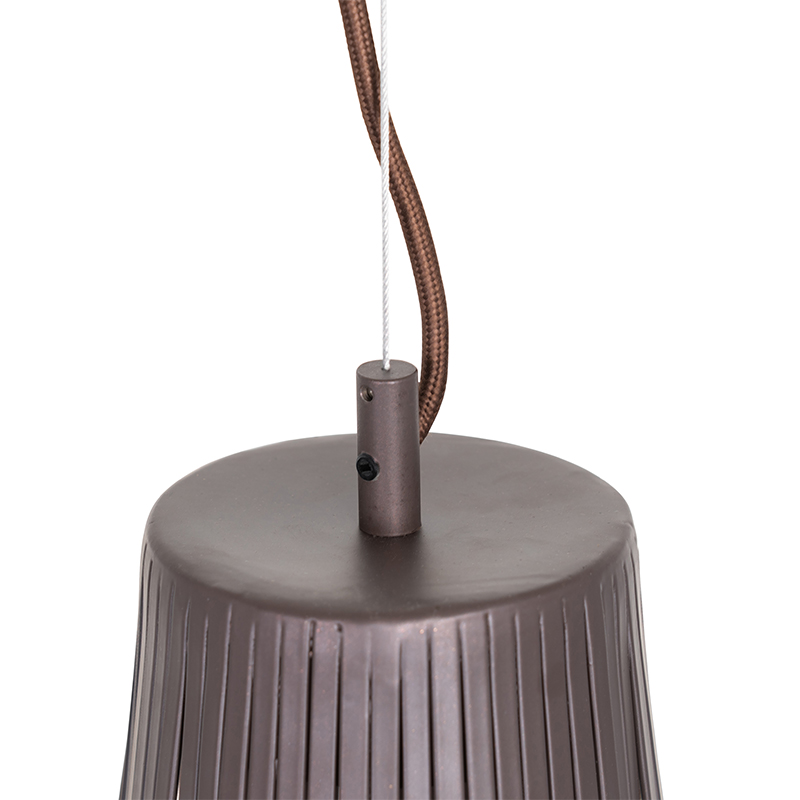 Lámpara colgante moderna marrón 48 cm - Saffira