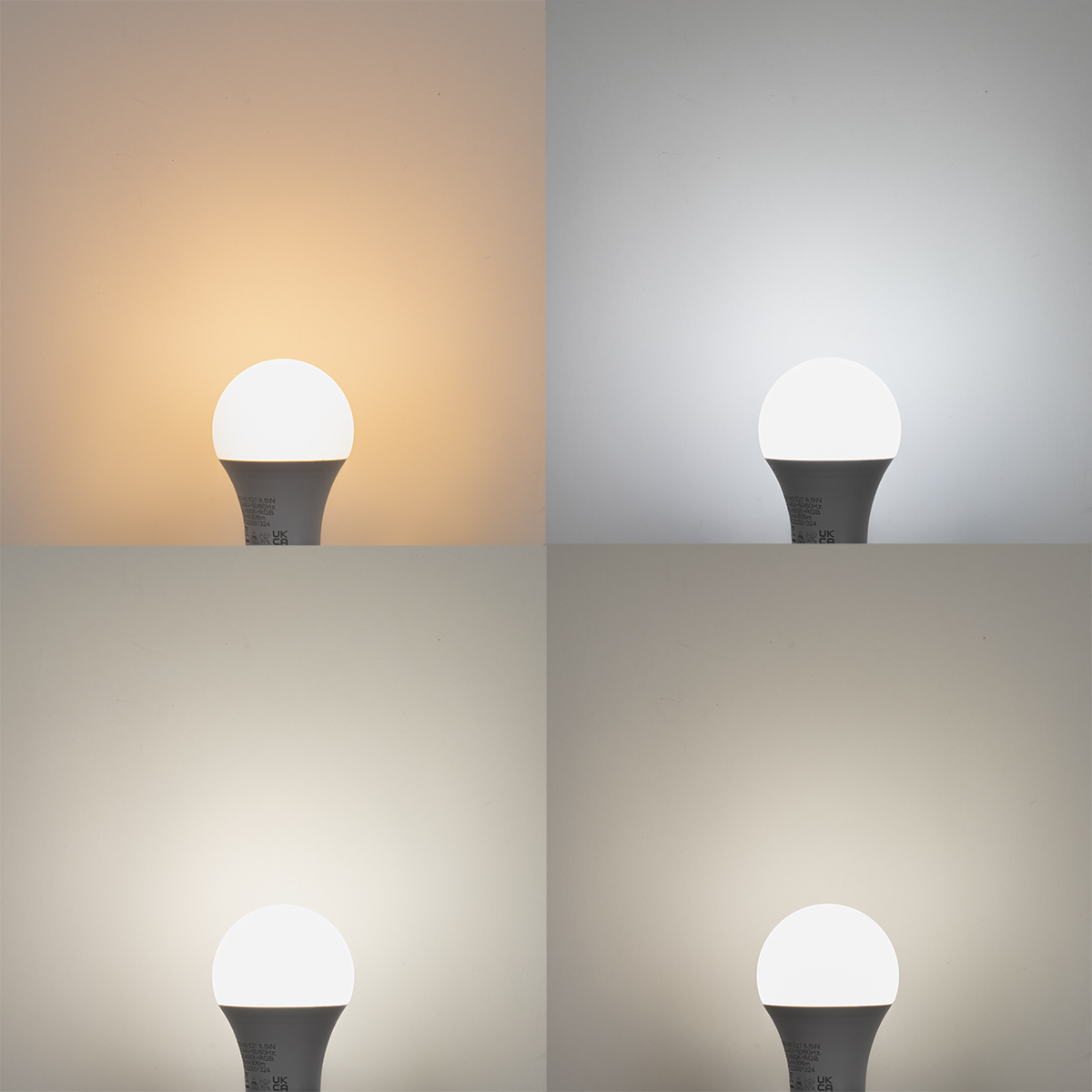Lampadina LED intelligente E27 A60 opaca RGBW 8,5W 806lm 2700-6500K