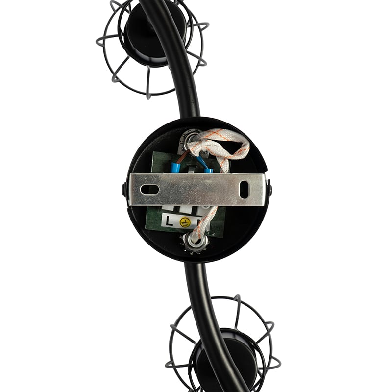 Spot de plafond moderne noir 63 cm 3 lumières orientables - Botu