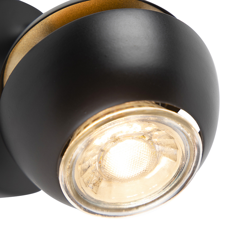 Modern Spotlight 1-Light Black with Gold Interior - Buell Deluxe
