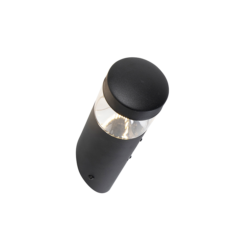 Exterior wall light black with motion sensor IP44 incl ...