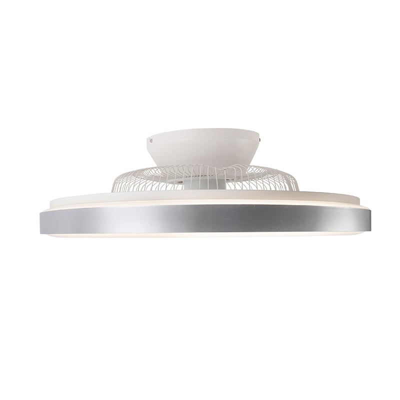 Silver Ceiling Fan with Star Effect Dimmable - Climo