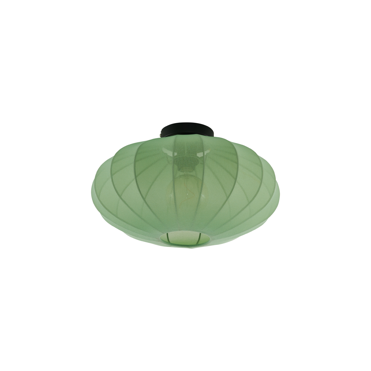Lámpara de techo Japandi verde con pantalla de tela - Bida