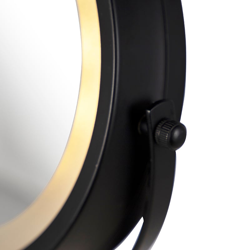 Specchio bagno design nero LED orientabile IP44 - VICINO 