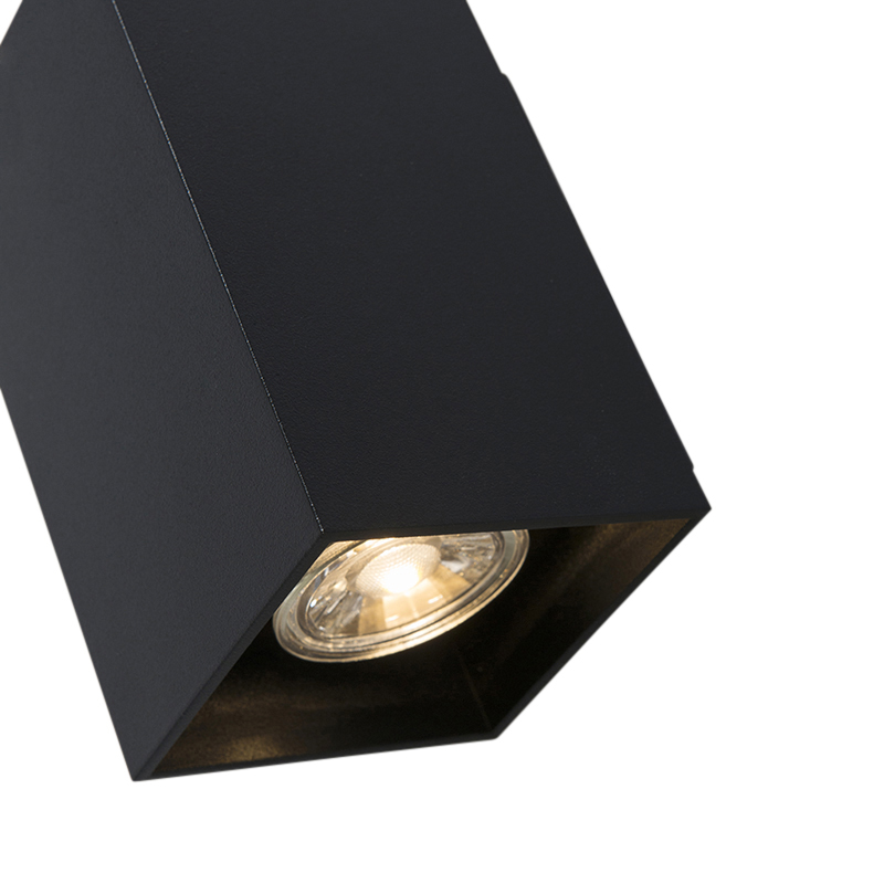 Lampada da parete moderna nera con 2 WiFi GU10 - Sandy