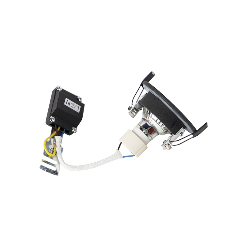 Faretto da incasso Smart moderno nero rotondo con WiFi GU10 IP54 - Xena