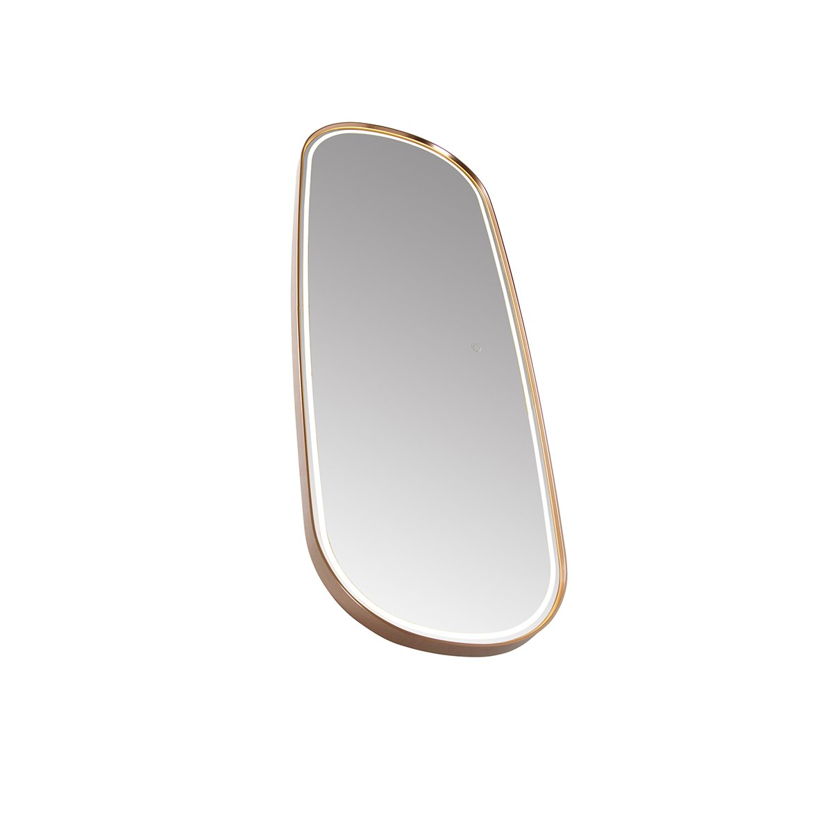 Bathroom mirror rose gold incl. LED and touch dimmer Geraldien