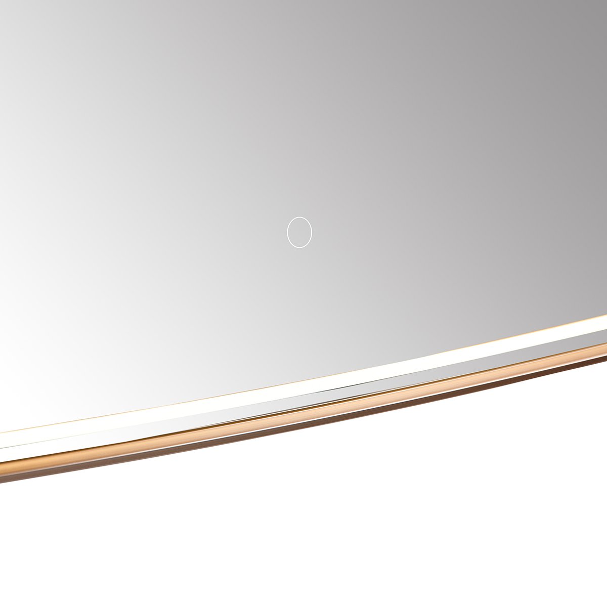 Bathroom mirror rose gold incl. LED and touch dimmer Geraldien