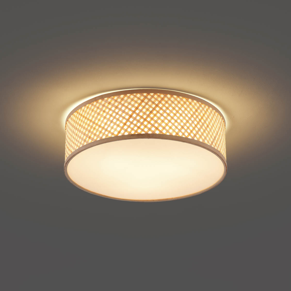 Lámpara de techo de bambú oriental natural 40 cm - Tremmo
