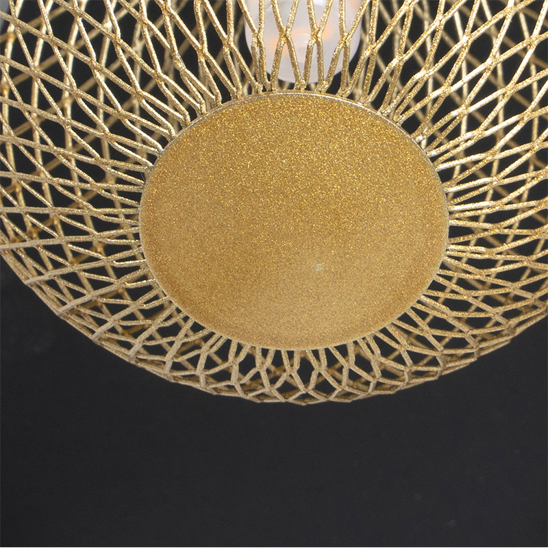 Modern Ceiling Light Black with Gold 5-Light - Athens Wire