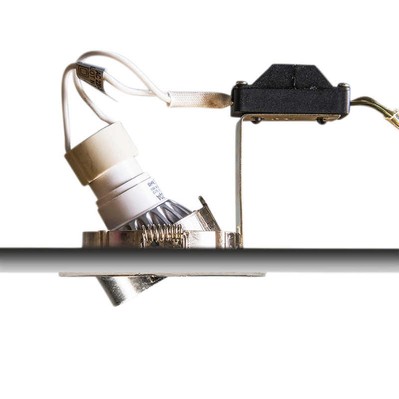 Foco empotrable orientable cuadrado acero - Edu