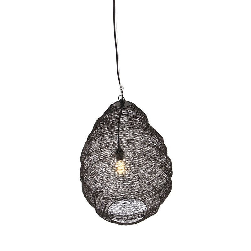 Lampada a sospensione orientale nera 45 cm - Nidum L