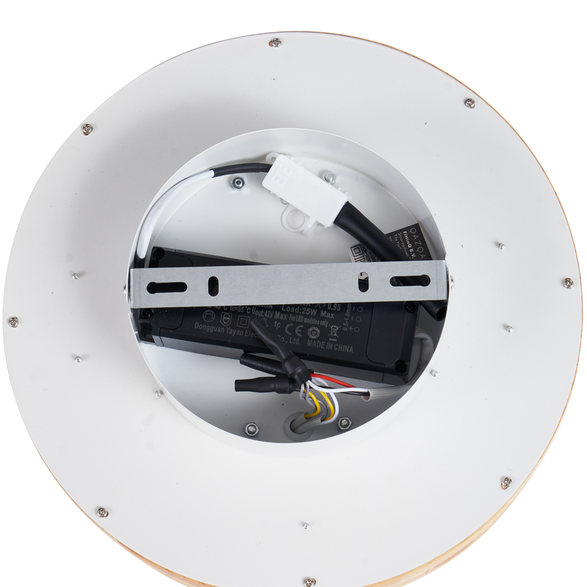 Plafón escandinavo de madera 30cm con LED regulable - Pecker