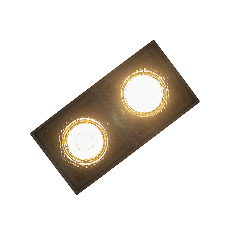 Foco de diseño negro 2-luces - Qubo Honey