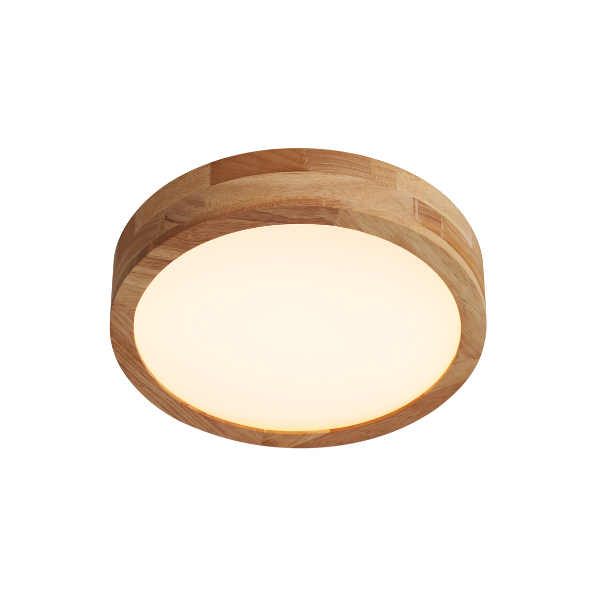 Plafón escandinavo de madera 30cm con LED regulable - Pecker