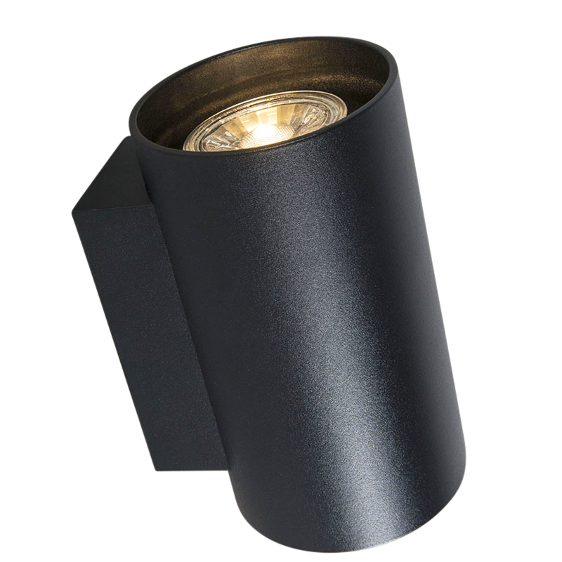 Aplique moderno negro redondo 2 luces - Sandy