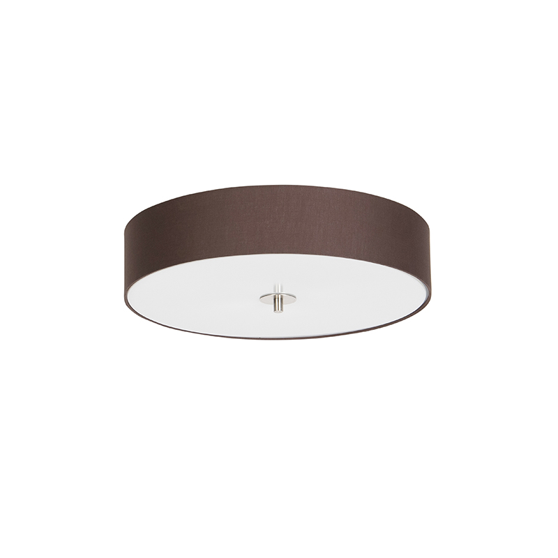 Rustic Ceiling Lamp Brown 50 cm - Drum