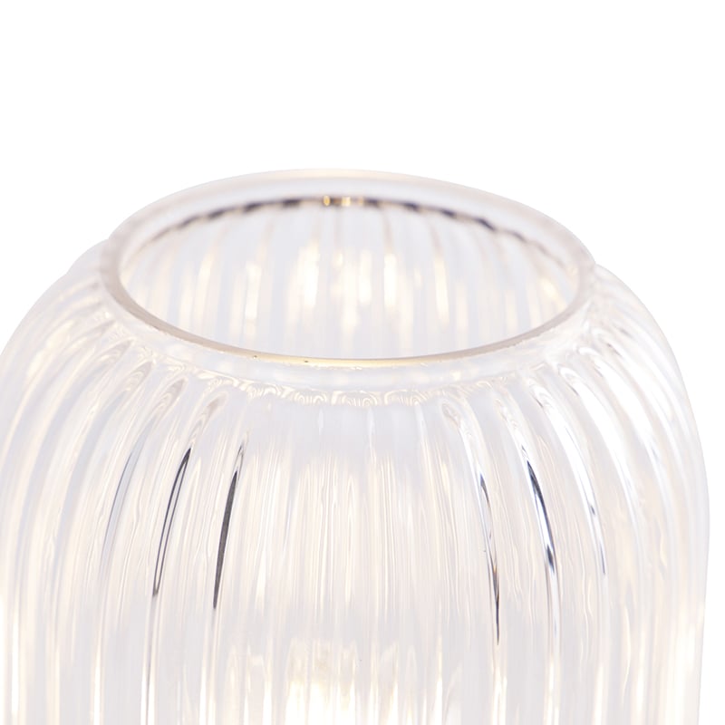 Art Deco Table Lamp Brass with Glass - Banci