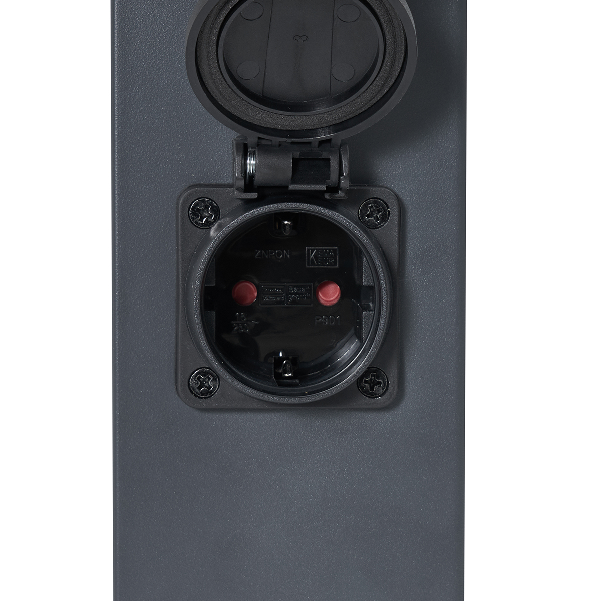 Outdoor Lamp Dark Grey with Smoke Glass 80cm IP44 with Socket and Motion Sensor - Malios