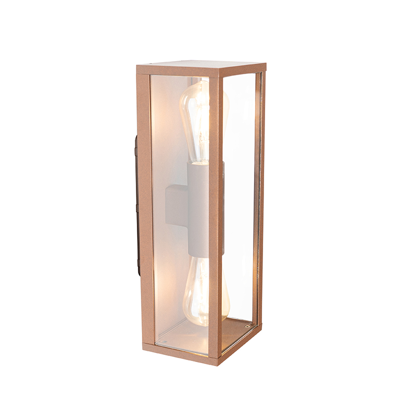 Industrial Wall Light Rust Brown 38 cm 2-Light IP44 - Charlois