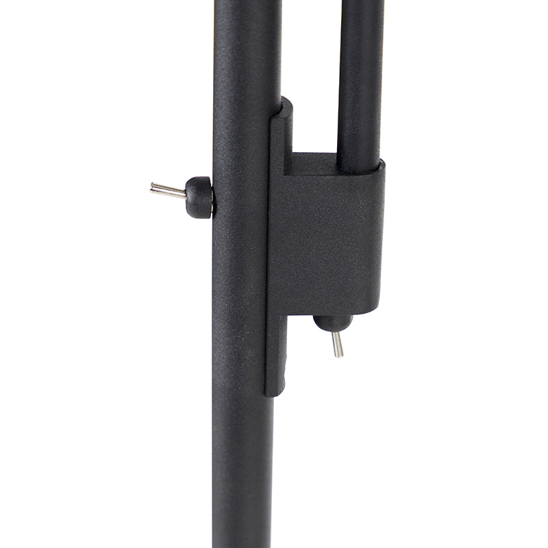 Lampada da terra moderna nera LED braccio lettura - CHALA