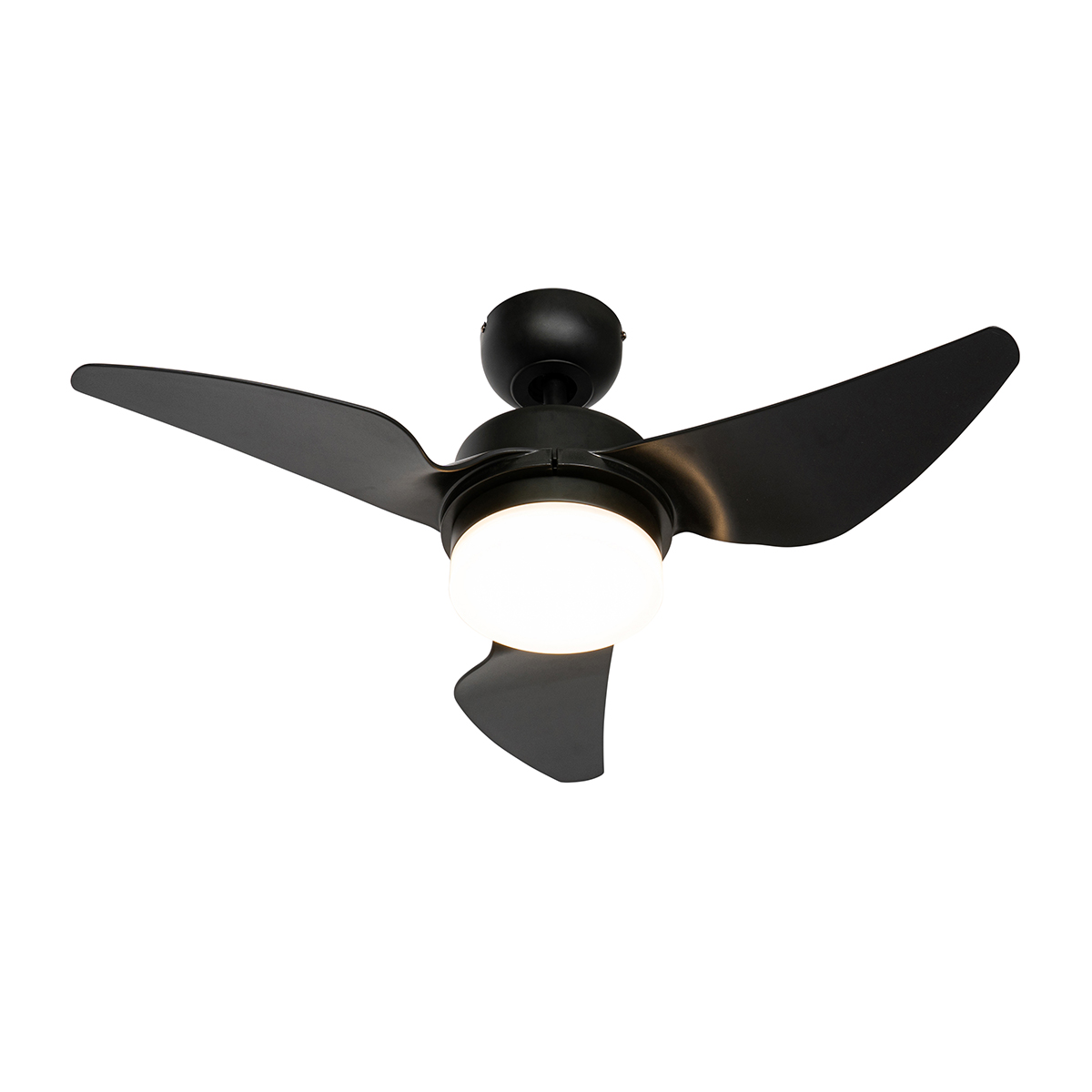 Ventilador de techo negro 86,7cm con LED regulable con mando a distancia - Yuki