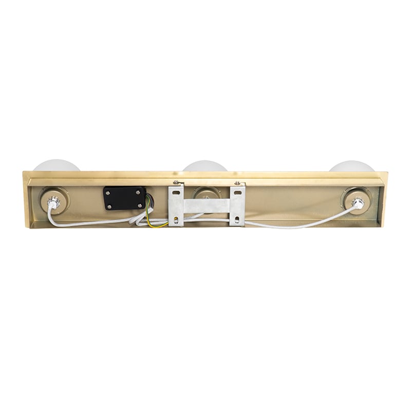 Applique murale moderne dorée 48 cm IP44 3 lumières - Cederic