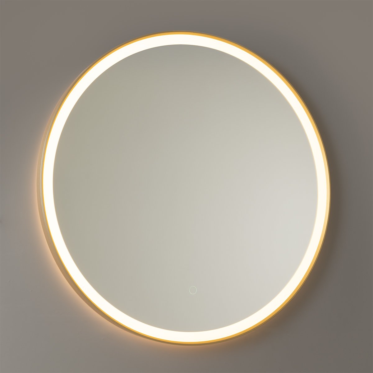 Bathroom mirror gold 70 cm incl. LED with touch dimmer Miral