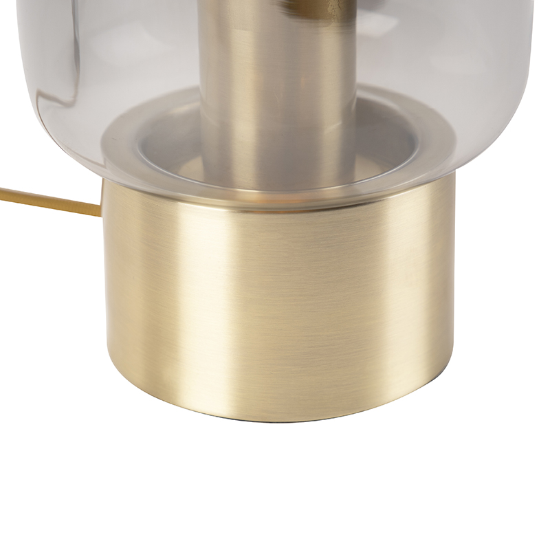 Lampe de table design en laiton avec verre fumé - Bliss Cute