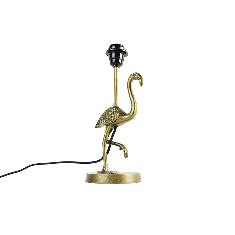 Vintage table lamp brass - Flamingo